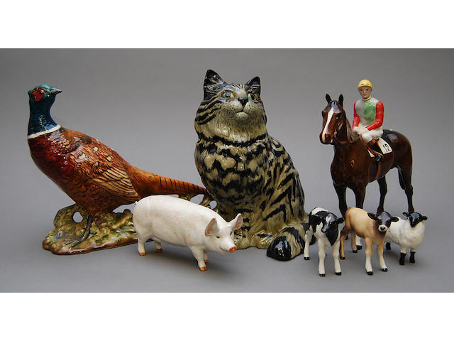 A collection of Beswick animal figures