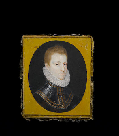 English School, 17th Century Sir Philip Sidney (1554-1586), wearing steel armour with gilt decoration and pleated white ruff English School, 17th Century Sir Philip Sidney (1554-1586), wearing steel armour with gilt decoration and pleated white ruff