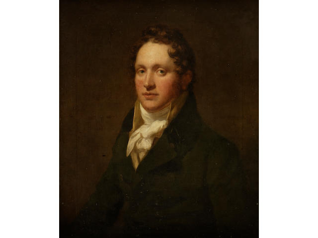 Circle of Sir Henry Raeburn, RA (British, 1756-1823) Half length portrait of Charles F Cellion