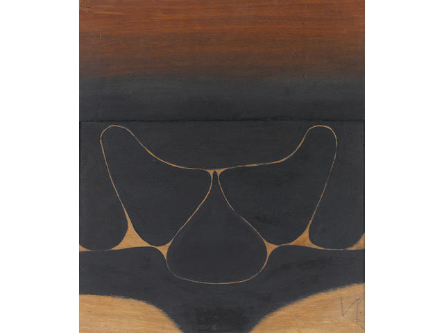 Victor Pasmore R.A. (British, 1908-1998) Black movement 42.5 x 37.5 cm. (16 3/4 x 14 3/4 in.)
