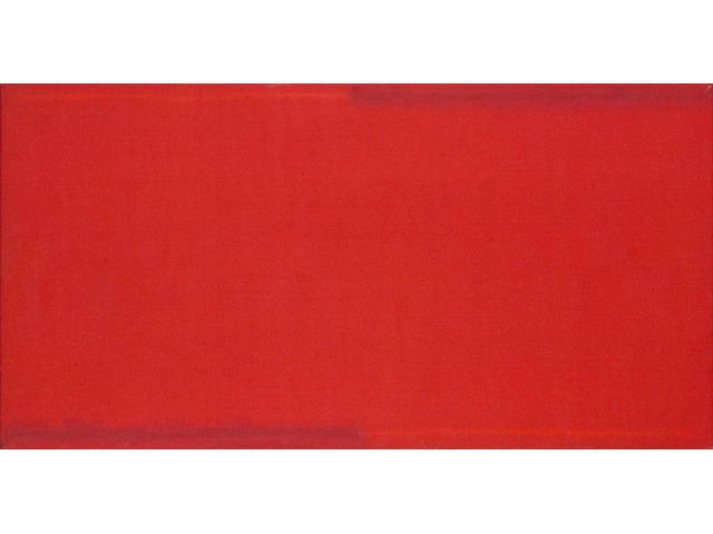 John Hoyland R.A. (British, born 1934) Red 45.8 x 91.5 cm. (18 x 36 in.)