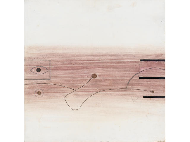 Victor Pasmore R.A. (British, 1908-1998) Linear movement 40.5 x 40.5 cm. (16 x 16 in.)