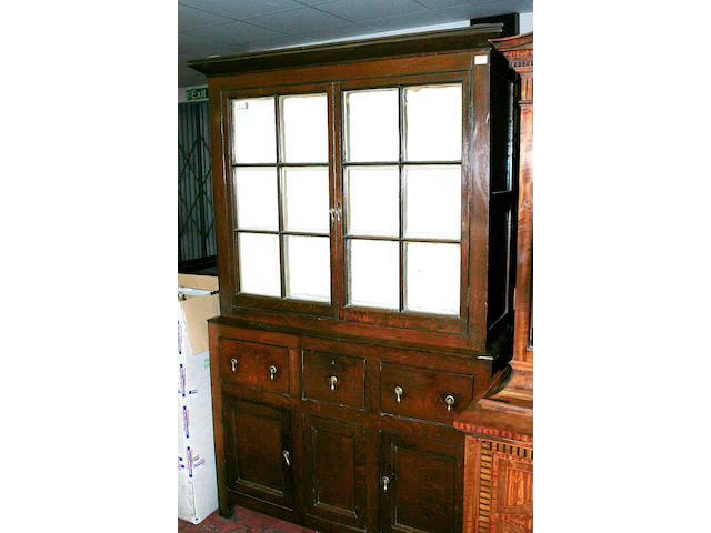 A George III oak cupboard