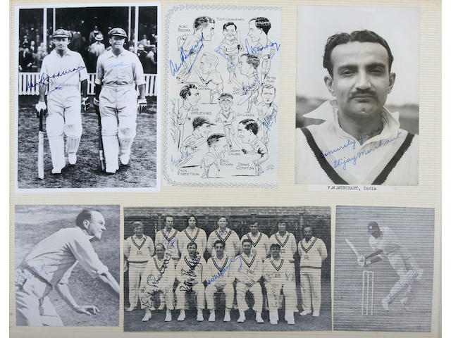 Album of autographed cricketer's photographs