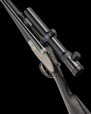 A Belgian .405 : 20-bore (2&#190;in) : 9.3x74(R)mm sidelock ejector rifle, no. 881