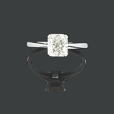 A diamond single-stone ring