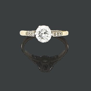 A diamond single-stone ring