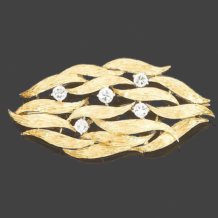 A diamond brooch,