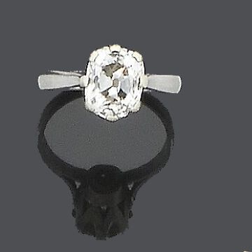 A diamond single-stone ring