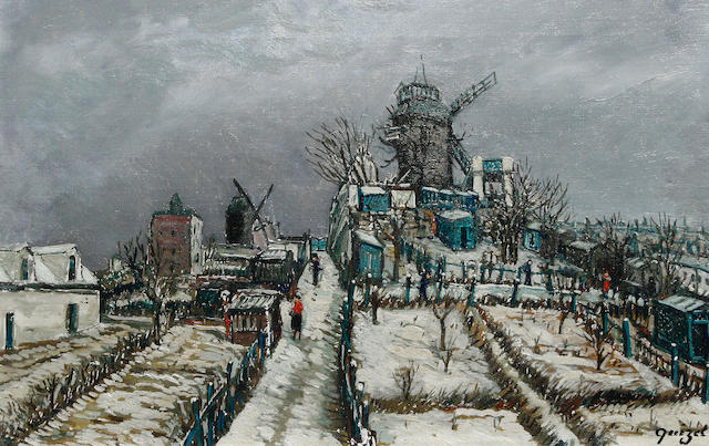 Albert Quizet (French, 1885-1955) Moulin de la Galette in Montmartre