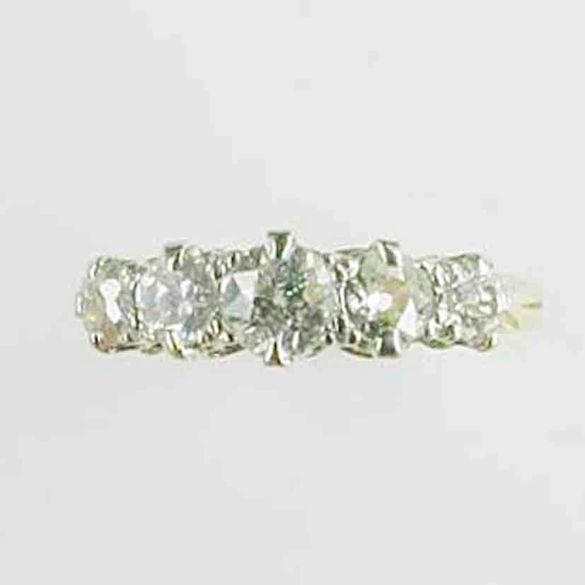 A five stone diamond ring