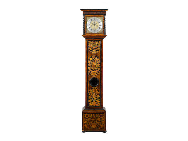 A late 17th century marquetry longcase clock with a ten inch dial Willoughby, Bristol