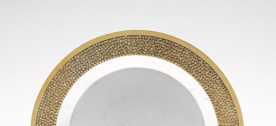 STUART DEVLIN: A silver and silver-gilt circular plate, London 1968,