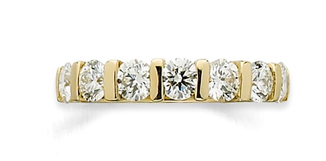 A diamond half eternity ring