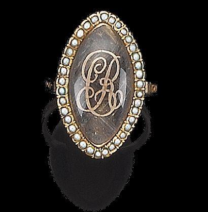A late 18th century mourning ring,