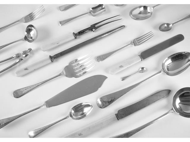 A canteen of silver Old English pattern cutlery for eighteen place settings By Walker and Hall, Sheffield, 1917-1919,  (147)