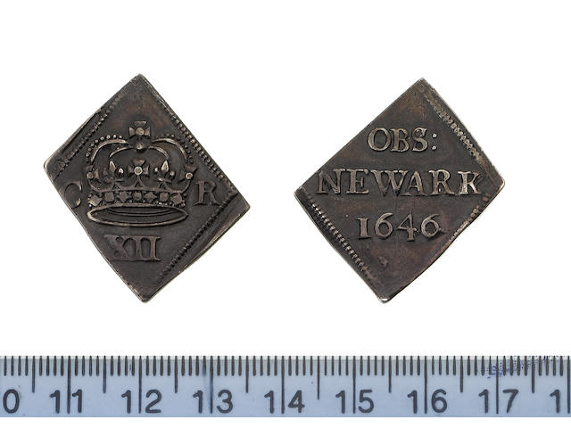 Charles I, Newark beseiged, several times (1645-6, surrendered May 1646), Shilling, 1646, 4.9g, large crown between CR, below XII,