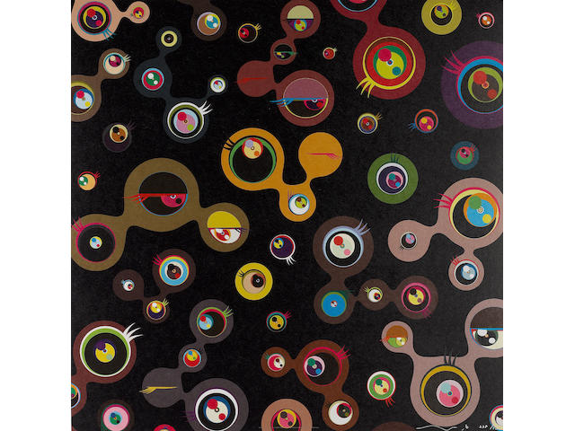 Takashi Murakami (Japanese, born 1962) 'Jellyfish Eyes Black- 4', 2006