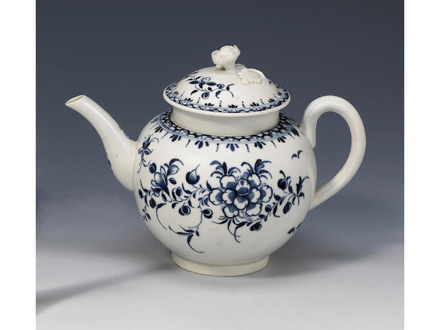 A Worcester teapot and cover Circa 1770