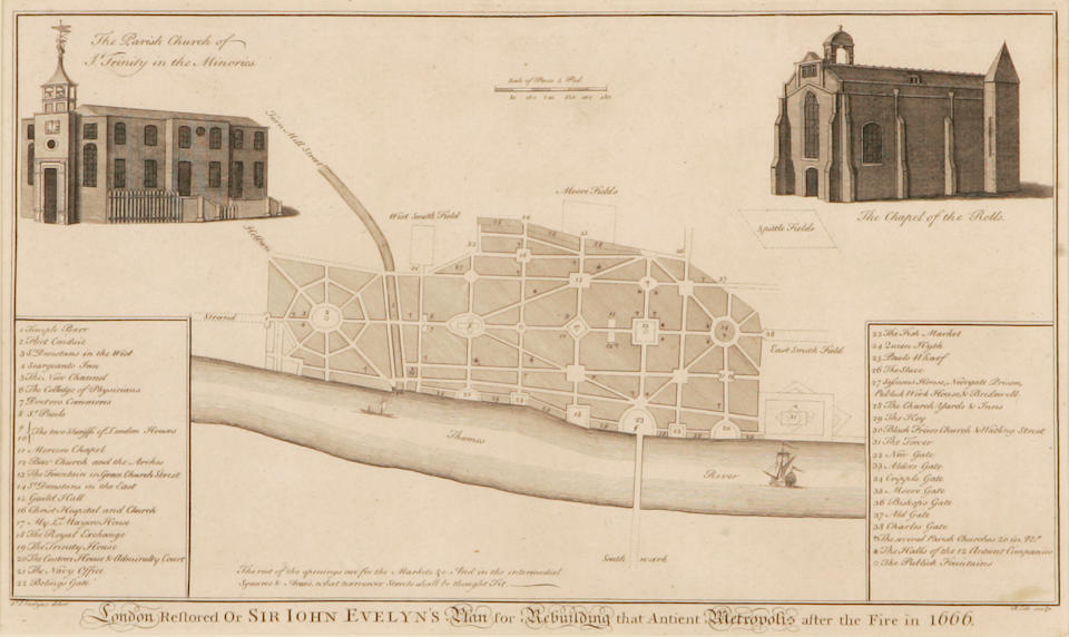 Bowen (E.), 18th Century A Plan of the City and Liberties of London after the Dreadful Conflagration