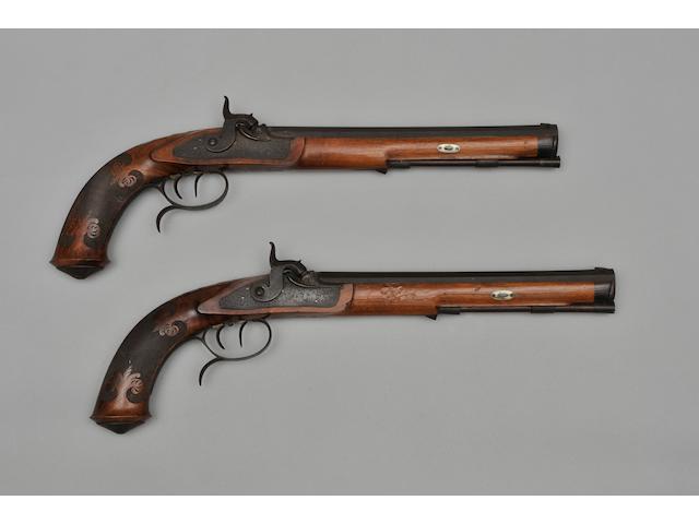 A Good Pair Of Danish Target Or Duelling Pistols