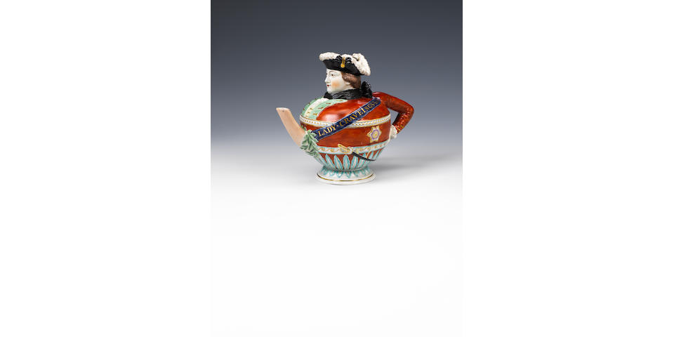 'Lady Craveing's Teapot', a very important English porcelain teapot Circa 1779-1783.