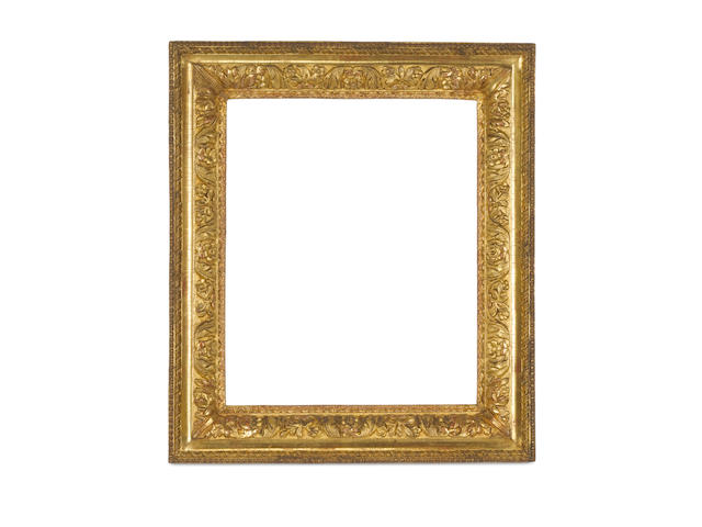 A Louis XIII carved and gilded frame