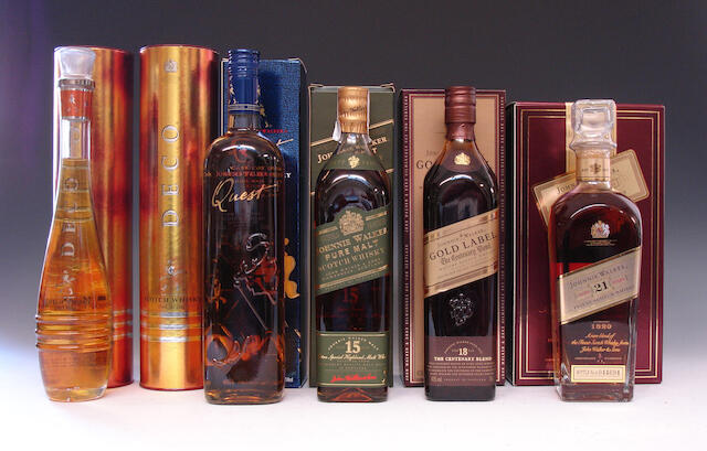 Bonhams : Johnnie Walker Deco (2) Johnnie Walker Quest ...