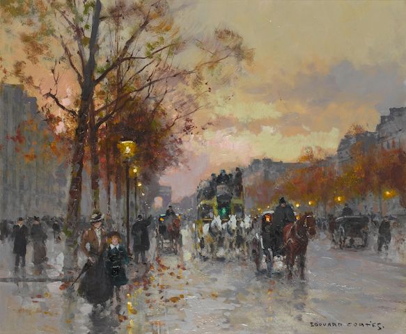 Bonhams Edouard Henri Leon Cortes French 18 1969 Sur Les Champs Elysees Paris