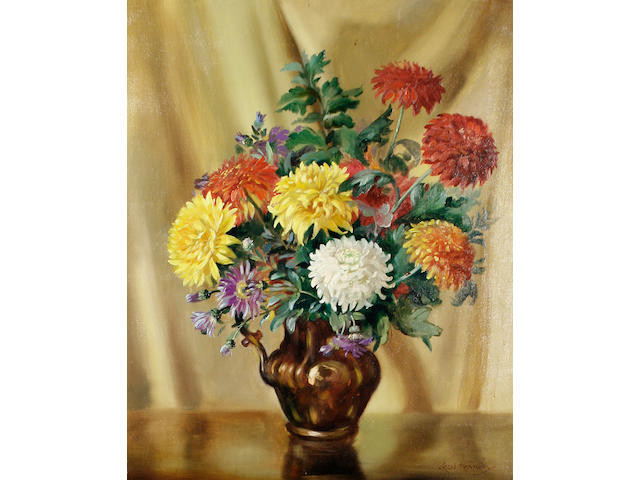 Cecil Kennedy (British, 1905-1997) Still life with mixed flowers