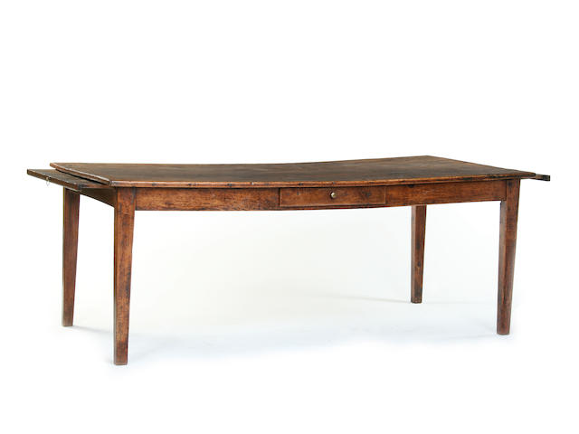 A 19th century French elm and beech farmhouse table