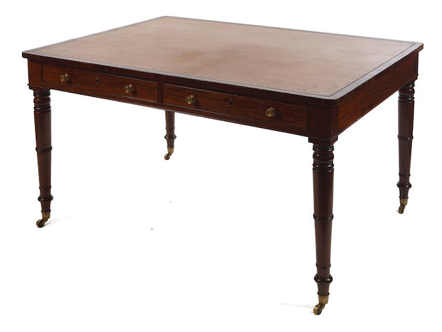 A Regency mahogany library table