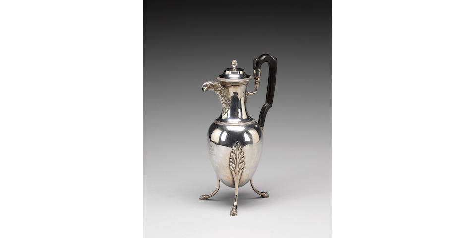 An early 19th century French silver coffee pot, by Jean-Baptiste-Claude Odiot, Paris 1798-1809,