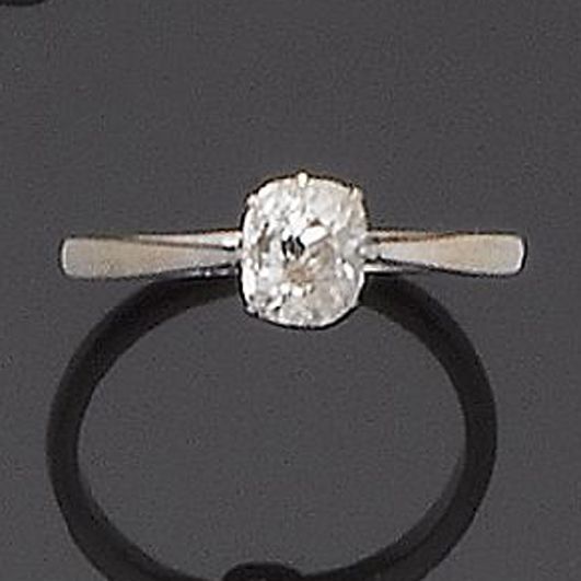 A diamond single-stone ring