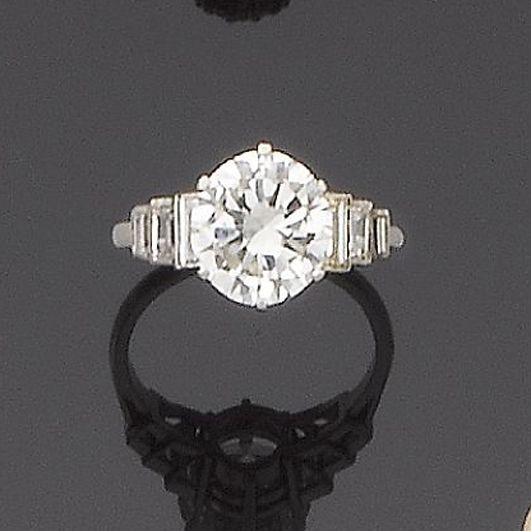 A diamond single-stone ring