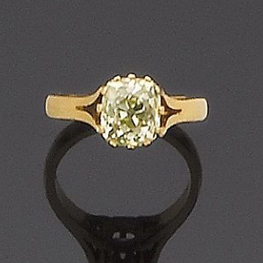 A diamond single-stone ring