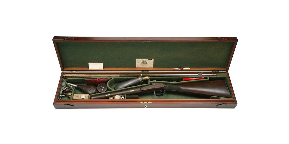 A Fine Cased 18-Bore Flintlock Sporting Gun