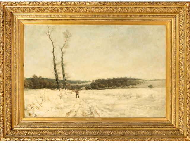 Pericl&#232;s Pantazis (Greek, 1849/50-1884) L'hiver sur la plaine