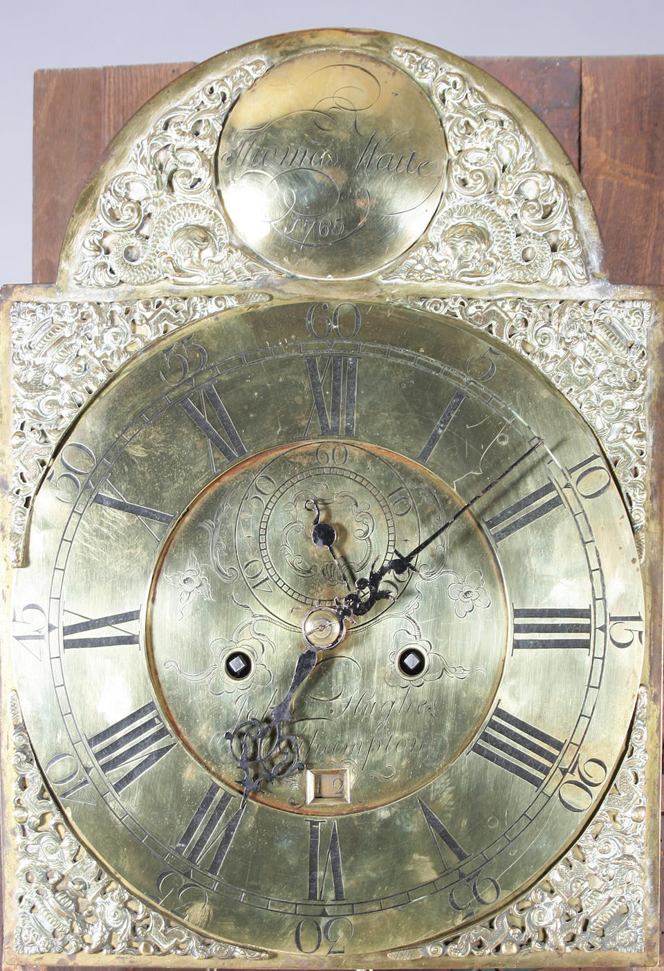A George III oak and fruitwood crossbanded longcase clock
