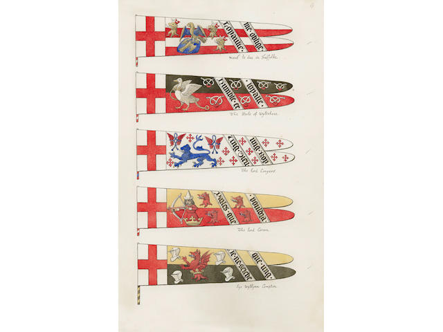 HERALDRY, MANUSCRIPT PICKERING (WILLIAM) Standards Borne by Peers and Knights in the Tyme of King Henry the Eighth