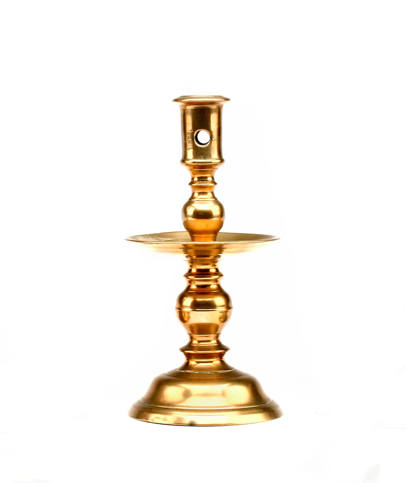 A Heemskerk type brass candlestick