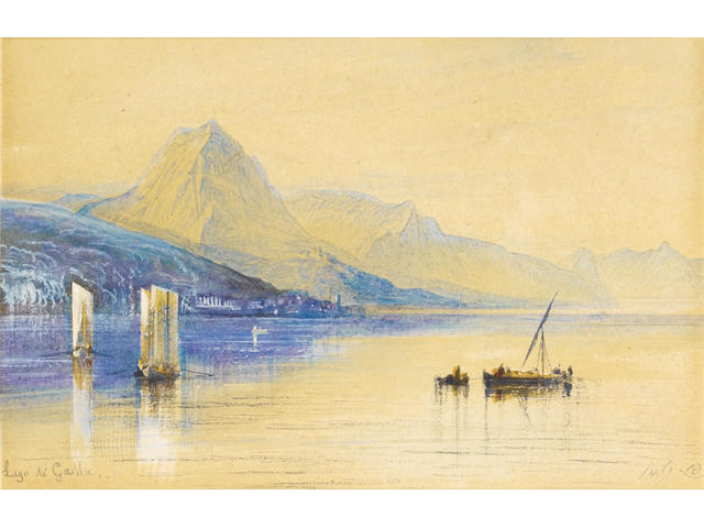 Edward Lear (British, 1812-1888) Lago di Garda, Italy