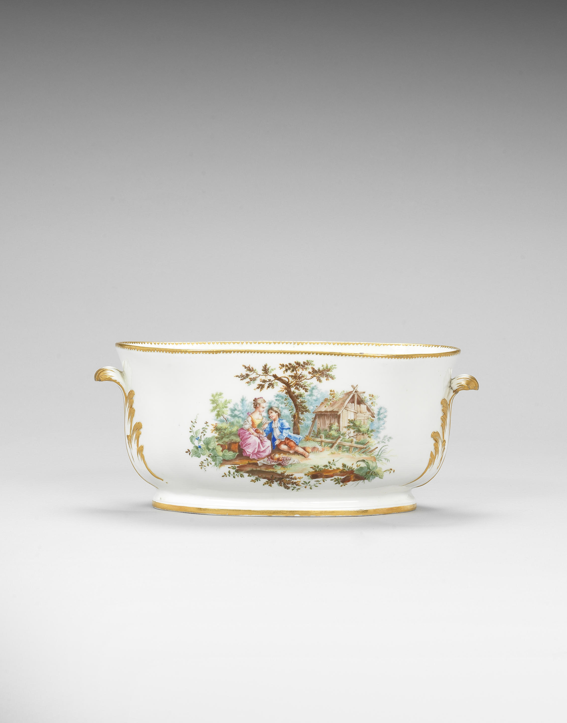 A Sèvres two-handled flower pot or 'caisse à fleurs unie'
