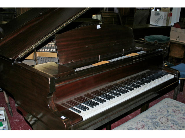 Challen & Co:  a mahogany cased baby pianoforte