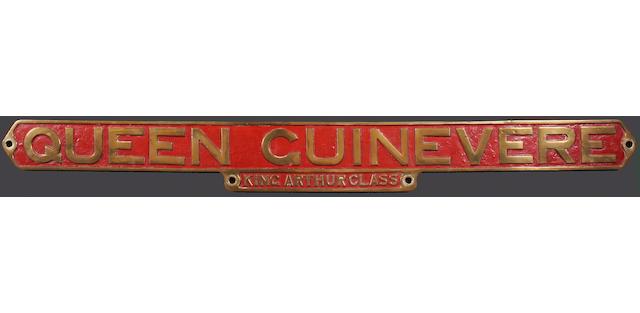 Southern Railway nameplate Queen Guinevere, ex-King Arthur Class E454 (BR30454)