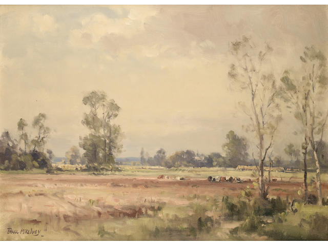 Frank McKelvey R.H.A., R.U.A. (Irish, 1895-1974) Normandy landscape 50.8 x 68.7 cm. (20 x 27 in.)
