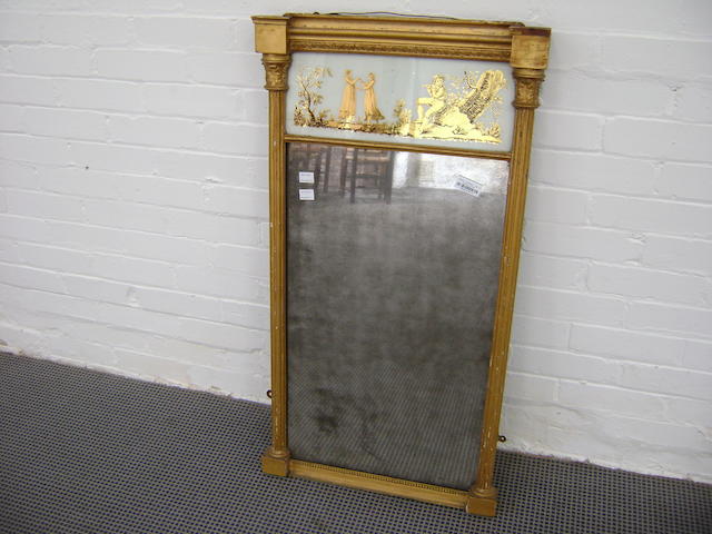 A Regency gilt wall mirror,