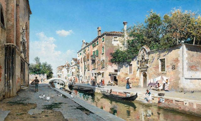 Federico del Campo (Peruvian, 1837-1923) Canale san Giuseppe, Venice