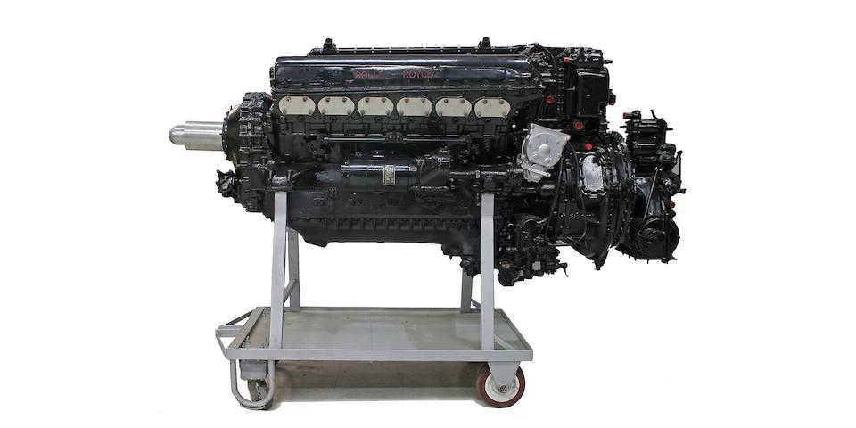 A Rolls-Royce Merlin V12 Aero engine,