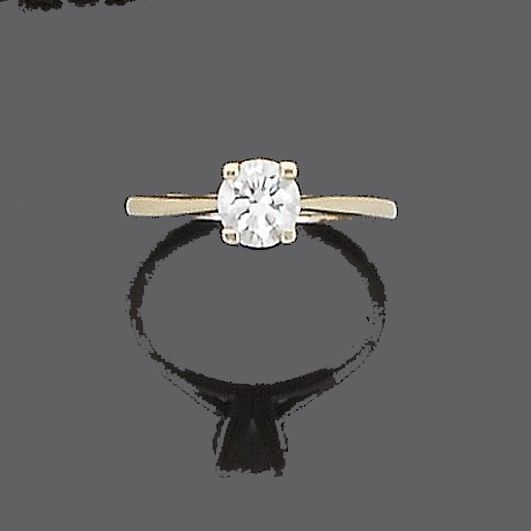 A diamond single-stone ring